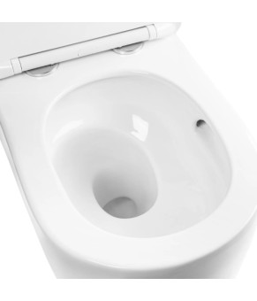 Подвесной унитаз REA EDDY N TORNADO RIMLESS WHITE белый  (REA-C6560)