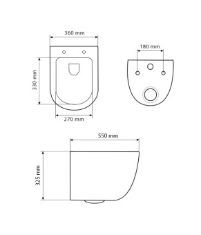 Подвесной унитаз VBI VULCANO M WHITE (VBI-020420)
