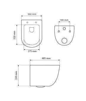 Подвесной унитаз VBI VULCANO WHITE MATT (VBI-020415)