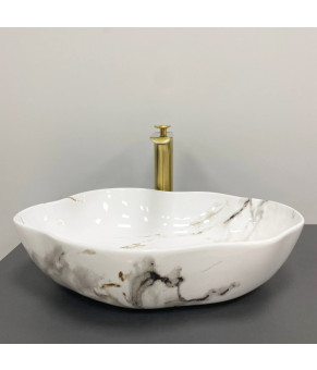 Умывальник (раковина) VBI FALERIA CARRARA GLOSSY накладной (VBI-016700)