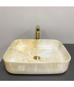 Умывальник (раковина) VBI PALERMO MARBLE YELLOW накладной (VBI-012309)