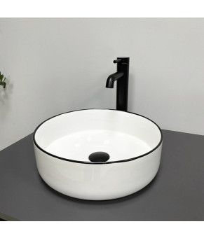 Умывальник (раковина) VBI PRATO WHITE BLACK EDGE накладной (VBI-011414)