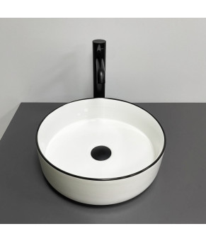 Умывальник (раковина) VBI PRATO WHITE BLACK EDGE накладной (VBI-011414)