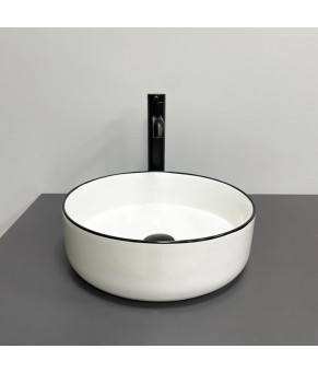 Умывальник (раковина) VBI PRATO WHITE BLACK EDGE накладной (VBI-011414)