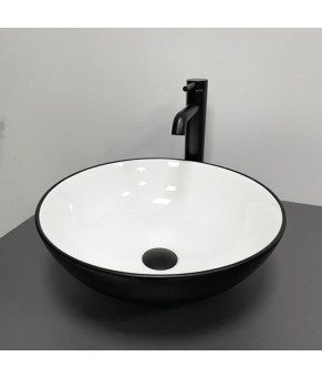 Умывальник (раковина) VBI AMALFI BLACK WHITE накладной (VBI-013401)