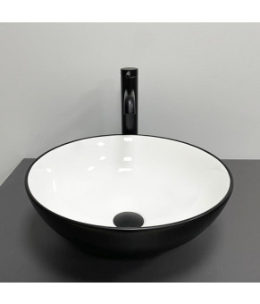 Умывальник (раковина) VBI AMALFI BLACK WHITE накладной (VBI-013401)