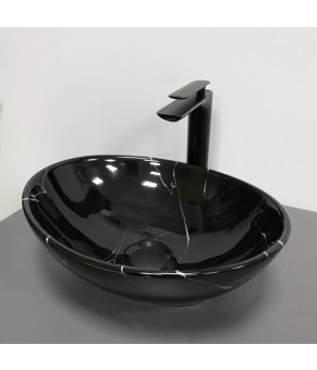 Умывальник (раковина) VBI PARMA BLACK MARMO GLOSSY накладной (VBI-011023)