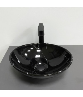 Умывальник (раковина) VBI PARMA BLACK MARMO GLOSSY накладной (VBI-011023)