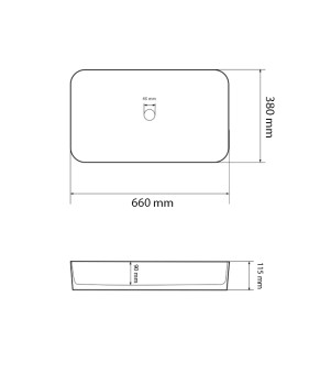 Умывальник (раковина) VBI VESTONE 65 WHITE накладной (VBI-017002)