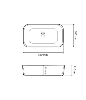Умывальник (раковина) VBI VESTONE 55 WHITE накладной (VBI-017001)
