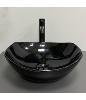 Умывальник (раковина) VBI RONTA DARK BLACK GLOSSY накладной (VBI-017301)