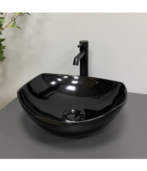 Умывальник (раковина) VBI RONTA DARK BLACK GLOSSY накладной (VBI-017301)