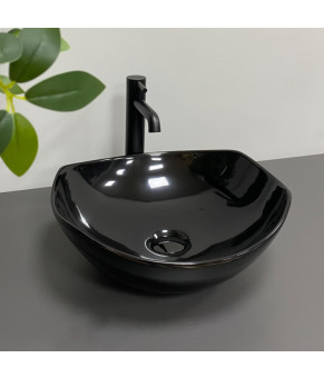 Умывальник (раковина) VBI RONTA DARK BLACK GLOSSY накладной (VBI-017301)