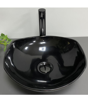 Умывальник (раковина) VBI RONTA DARK BLACK GLOSSY накладной (VBI-017301)