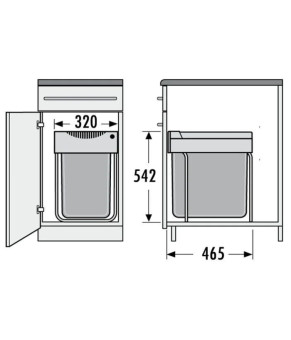 Мусорное ведро выдвижное 40л Easy-Cargo Hailo 3668-40