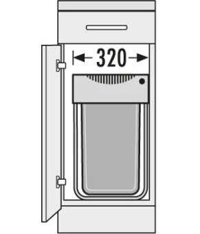 Мусорное ведро выдвижное 40л Easy-Cargo Hailo 3668-40