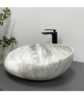 Умывальник (раковина) VBI RICCIA LIGHT STONE GLOSSY накладной (VBI-017202)
