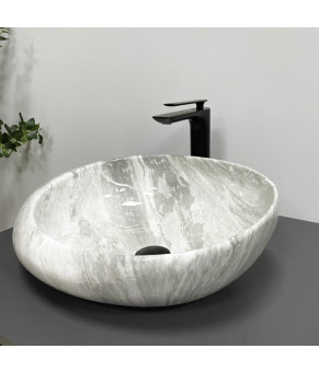 Умывальник (раковина) VBI RICCIA LIGHT STONE GLOSSY накладной (VBI-017202)