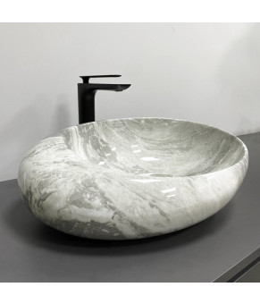 Умывальник (раковина) VBI RICCIA LIGHT STONE GLOSSY накладной (VBI-017202)
