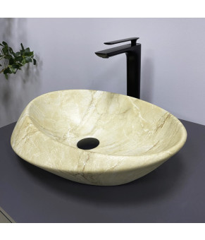 Умывальник (раковина) VBI ROTELLO BEIGE ONYX MATT накладной (VBI-017103)