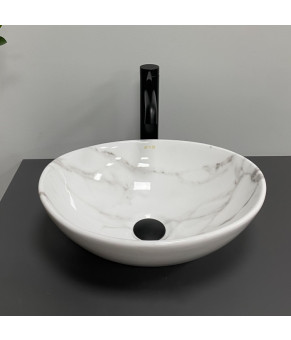 Умывальник (раковина) VBI PARMA CALCATTA GLOSSY накладной (VBI-011024)