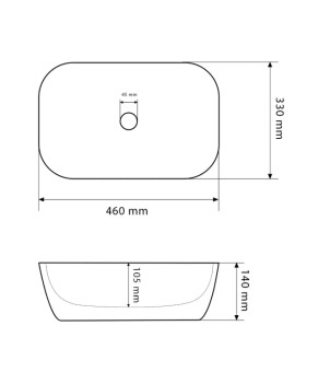 Умывальник (раковина) VBI RAVENNA SAND GLOSSY накладной (VBI-011231)