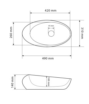 Умывальник (раковина) VBI VICENZA SAND GLOSSY накладной (VBI-014803)