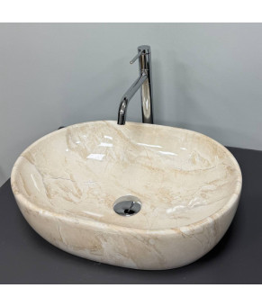 Умывальник (раковина) VBI MODENA S BEIGE STONE GLOSSY накладной (VBI-012007)