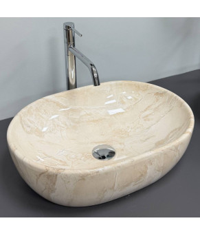 Умывальник (раковина) VBI MODENA S BEIGE STONE GLOSSY накладной (VBI-012007)