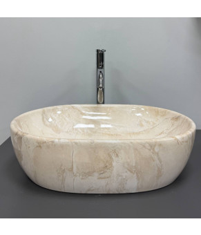 Умывальник (раковина) VBI MODENA S BEIGE STONE GLOSSY накладной (VBI-012007)