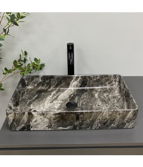 Умывальник (раковина) VBI TRIEST ANTHRACITE MARBLE накладной (VBI-012717)