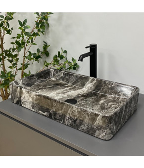 Умывальник (раковина) VBI TRIEST ANTHRACITE MARBLE накладной (VBI-012717)