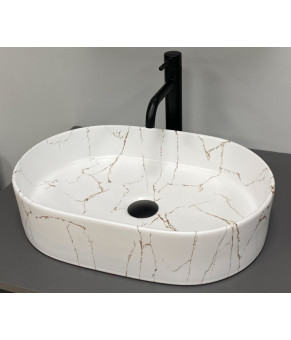 Умывальник (раковина) VBI VERONA 50 GOLD MARMO GLOSSY накладной (VBI-011329)