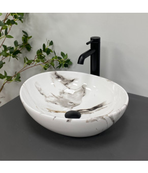 Умывальник (раковина) VBI PARMA CARRARA GLOSSY накладной (VBI-011025)