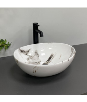 Умывальник (раковина) VBI PARMA CARRARA GLOSSY накладной (VBI-011025)
