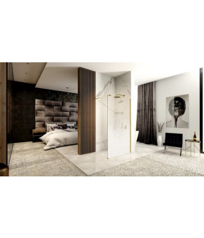 Душевая стенка REA AERO OMBRE 100 MATT BRUSHED GOLD (REA-K2464)