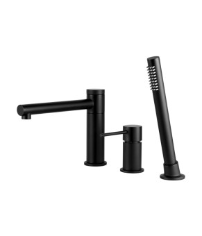 Смеситель для ванны CORSAN LUGO BLACK MATT на борт ванны * (CMB7542BL)