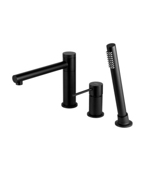 Смеситель для ванны CORSAN LUGO BLACK MATT на борт ванны * (CMB7542BL)