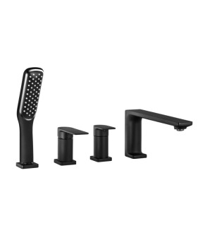 Смеситель для ванны CORSAN TRINO BLACK MATT на борт ванны * (CMB7142BL)
