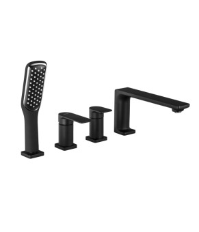 Смеситель для ванны CORSAN TRINO BLACK MATT на борт ванны * (CMB7142BL)