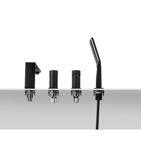 Смеситель для ванны CORSAN TRINO BLACK MATT на борт ванны * (CMB7142BL)