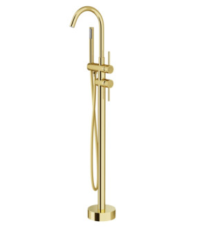 Смеситель для ванны CORSAN LUGO GOLD золотой напольный (CMB7560GL)
