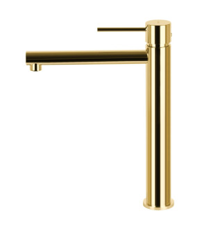 Смеситель для раковины (умывальника) CORSAN LUGO GOLD золотой высокий (CMB7512GL)