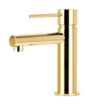 Смеситель для раковины (умывальника) CORSAN LUGO GOLD золотой низкий (CMB7511GL)