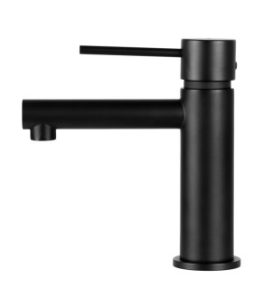 Смеситель для раковины (умывальника) CORSAN LUGO BLACK MATT черный низкий * (CMB7511BL)