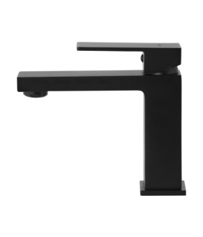 Смеситель для раковины (умывальника) CORSAN ANGO BLACK MATT черный низкий (CMB3016BL)
