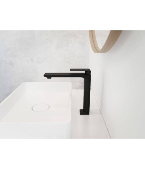 Смеситель для раковины (умывальника) CORSAN TRINO BLACK MATT черный высокий * (CMB7112BL)