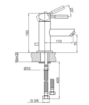 Смеситель для раковины (умывальника) KOHLMAN ROXIN BLACK низкий (QB100RB)