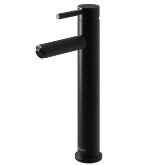 Смеситель для раковины (умывальника) KOHLMAN ROXIN BLACK высокий * (QB170RB)