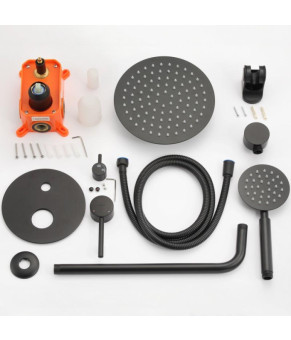 Душевая система YOKA STUDIO 30 BLACK + BOX скрытого монтажа * (BP.STUDIO 30 BLK)